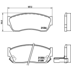 stabdžių trinkelių rinkinys, diskinis stabdys PRIME LINE
                                BREMBO                           
