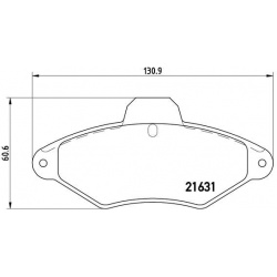 stabdžių trinkelių rinkinys, diskinis stabdys PRIME LINE
                                BREMBO                           