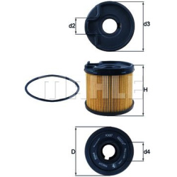 Filtras kuro diesel
                                MAHLE                                                KX87D, MAHLE, KX87D,