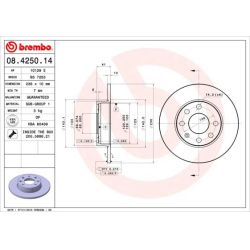 stabdžių diskas (1vnt) PRIME LINE
                                BREMBO                                                08.