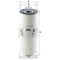 alyvos filtras
                                MANN-FILTER                                                WP11102/3, MANN-FIL