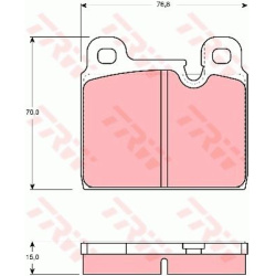 stabdžių trinkelių rinkinys, diskinis stabdys
                                TRW                                         