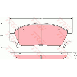 stabdžių trinkelių rinkinys, diskinis stabdys
                                TRW                                         
