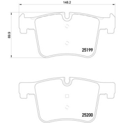 Stabdžių kaladėlės priekinės, PREMIUM kokybė
                                BREMBO                                    