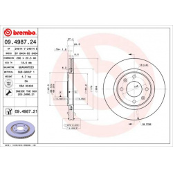 stabdžių diskas (1vnt) PRIME LINE
                                BREMBO                                                09.