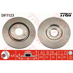 stabdžių diskas (1vnt)
                                TRW                                                DF1123, TRW, DF11