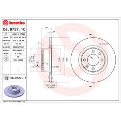 stabdžių diskas (1vnt) PRIME LINE
                                BREMBO                                                08.