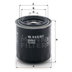 Alyvos filtras
MANN-FILTER W815/81, MANN-FILTE