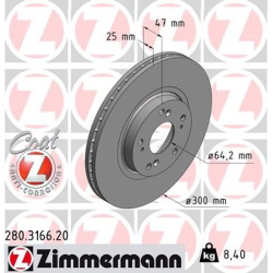 stabdžių diskas (1vnt) COAT Z
                                ZIMMERMANN                                                280