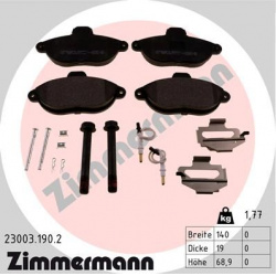 stabdžių trinkelių rinkinys, diskinis stabdys
                                ZIMMERMANN                                23