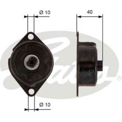 diržo įtempiklis, V formos rumbuotas diržas
                                GATES                                         