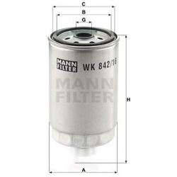 kuro filtras
                                MANN-FILTER                                                WK842/16, MANN-FILTER
