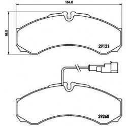 stabdžių trinkelių rinkinys, diskinis stabdys PRIME LINE
                                BREMBO                           
