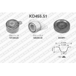 paskirstymo diržo komplektas
                                SNR                                                KD455.51, SN