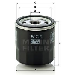 alyvos filtras
                                MANN-FILTER                                                W712, MANN-FILTER, 