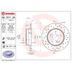 stabdžių diskas (1vnt) XTRA LINE - Xtra
                                BREMBO                                             
