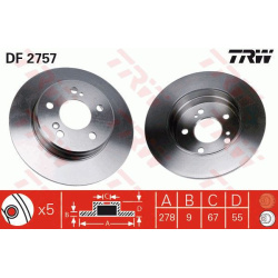 stabdžių diskas (1vnt)
                                TRW                                                DF2757, TRW, DF27