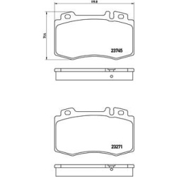 stabdžių trinkelių rinkinys, diskinis stabdys PRIME LINE
                                BREMBO                           