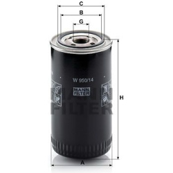 Filtras tepalo
                                MANN-FILTER                                                W950/14, MANN-FILTE