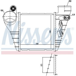 tarpinis suslėgto oro aušintuvas, kompresorius ** FIRST FIT **
                                NISSENS                     