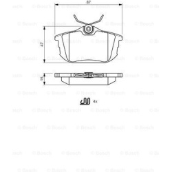 stabdžių trinkelių rinkinys, diskinis stabdys
                                BOSCH                                       