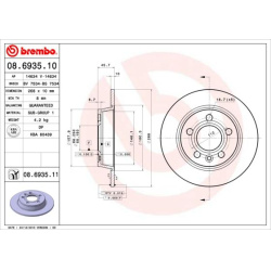 stabdžių diskas (1vnt) PRIME LINE
                                BREMBO                                                08.