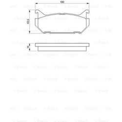stabdžių trinkelių rinkinys, diskinis stabdys
                                BOSCH                                       