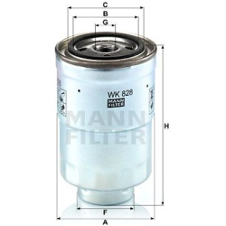 kuro filtras
                                MANN-FILTER                                                WK828, MANN-FILTER, W