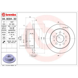 stabdžių diskas (1vnt) PRIME LINE
                                BREMBO                                                08.