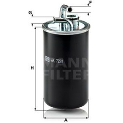kuro filtras
                                MANN-FILTER                                                WK722/1, MANN-FILTER,