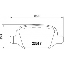 Stabdžių trinkelių rinkinys, diskinis stabdys PRIME LINE
                                BREMBO                           