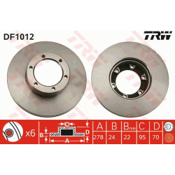 stabdžių diskas (1vnt)
                                TRW                                                DF1012, TRW, DF10
