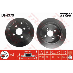 stabdžių diskas (1vnt)
                                TRW                                                DF4379, TRW, DF43