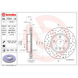 stabdžių diskas (1vnt) XTRA LINE - Xtra
BREMBO