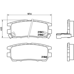 Stabdžių trinkelių rinkinys, diskinis stabdys PRIME LINE
                                BREMBO                           