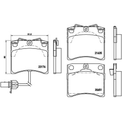 Stabdžių trinkelių rinkinys, diskinis stabdys PRIME LINE
                                BREMBO                           