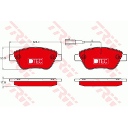 stabdžių trinkelių rinkinys, diskinis stabdys DTEC COTEC
                                TRW                              