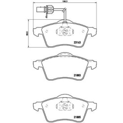 stabdžių trinkelių rinkinys, diskinis stabdys PRIME LINE
                                BREMBO                           