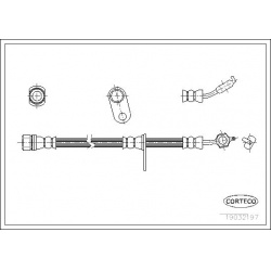 stabdžių žarnelė
                                CORTECO                                                19032197, CORTECO