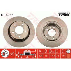 stabdžių diskas (1vnt)
                                TRW                                                DF6033, TRW, DF60
