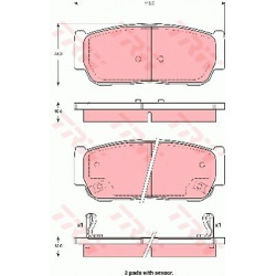 stabdžių trinkelių rinkinys, diskinis stabdys
                                TRW                                         