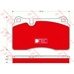 stabdžių trinkelių rinkinys, diskinis stabdys DTEC COTEC
                                TRW                              