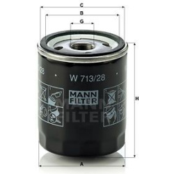 alyvos filtras
                                MANN-FILTER                                                W713/28, MANN-FILTE
