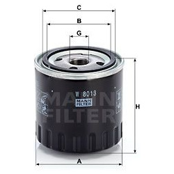 alyvos filtras
                                MANN-FILTER                                                W8013, MANN-FILTER,