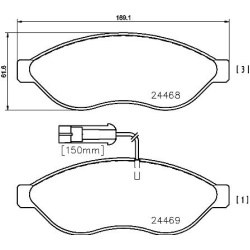 Stabdžių trinkelių rinkinys, diskinis stabdys PRIME LINE
                                BREMBO                           