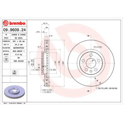 stabdžių diskas (1vnt) PRIME LINE
                                BREMBO                                                09.