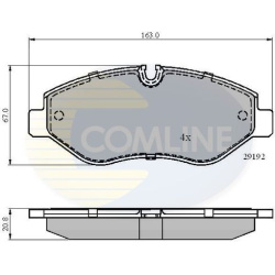 Stabdžių kaladėlės priekinės
                                COMLINE                                                CBP0