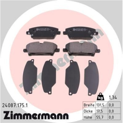 stabdžių trinkelių rinkinys, diskinis stabdys
ZIMMERMANN