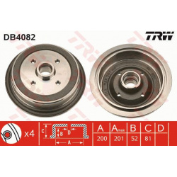 stabdžių būgnas
                                TRW                                                DB4082, TRW, DB4082, au