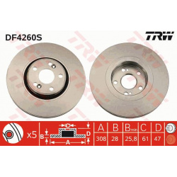Stabdžių diskas TRW SINGLE
DF4260S, TRW, DF4260S, auto detalė